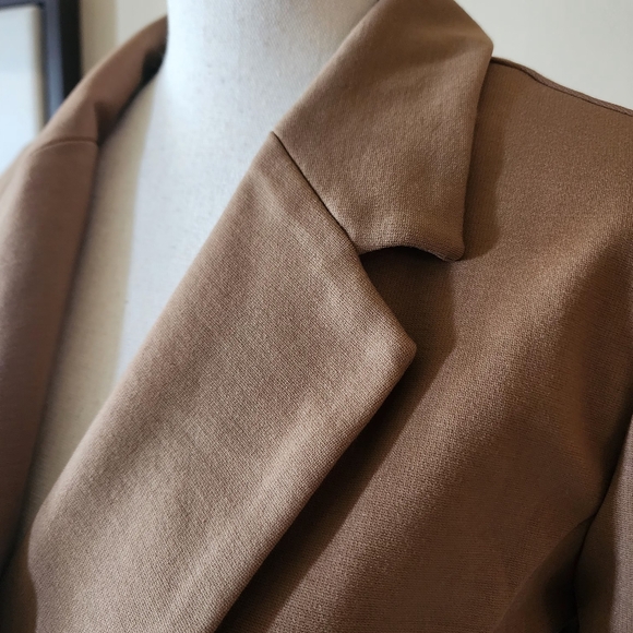 🔥Liverpool X Living in Yellow Becca Double Breasted Tan Blazer - Picture 5 of 15